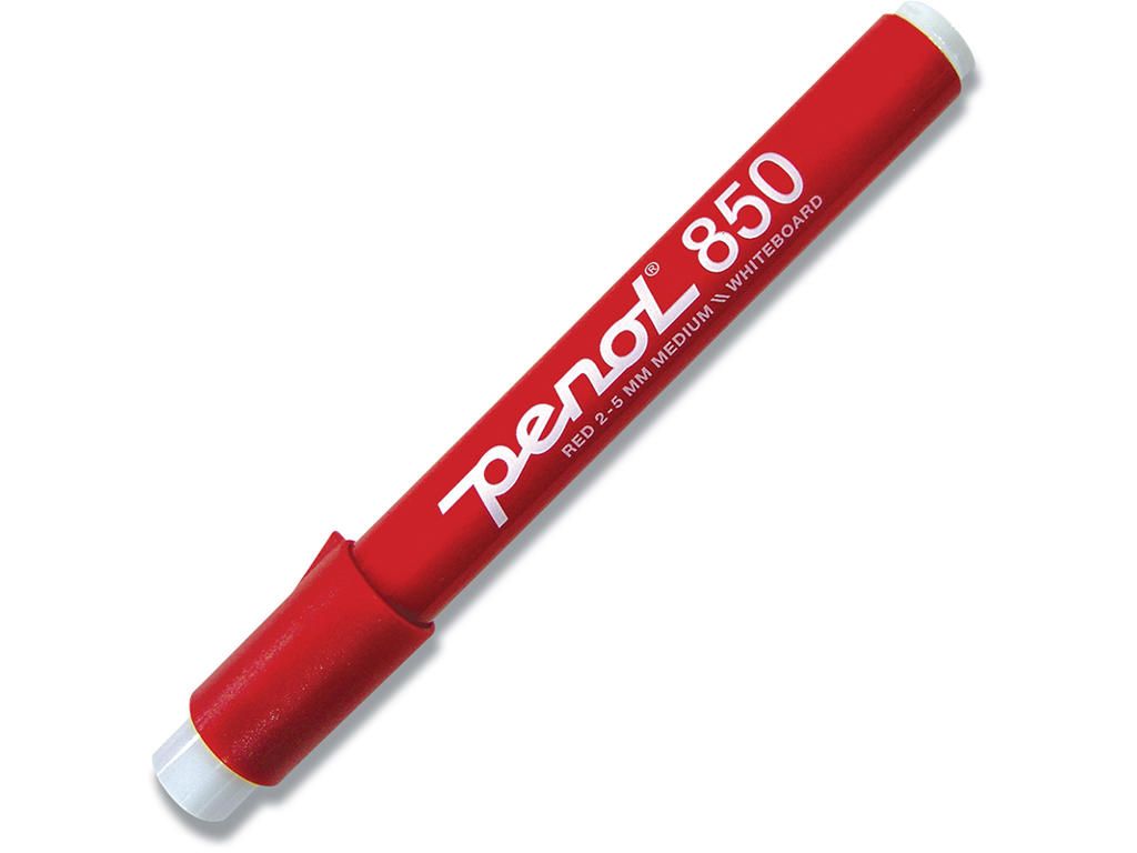 Whiteboard marker, Skrå spids, Rød, 2-5 mm, Penol 850