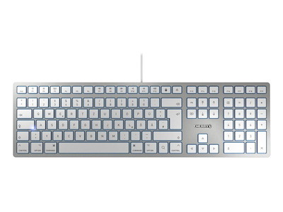 CHERRY KC 6000 SLIM FOR MAC tastatur Kontor USB QWERTZ Tysk Sølv
