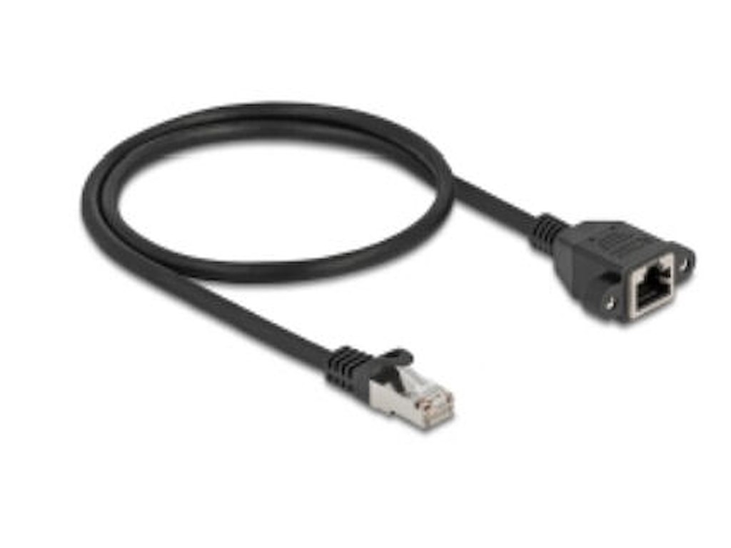 DeLOCK 90774 netværkskabel Sort 0,5 m Cat6a S/FTP (S-STP)