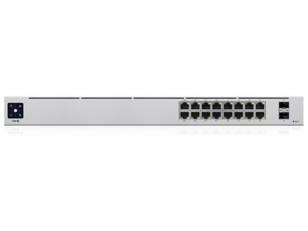Ubiquiti UniFi 16-Port PoE Administreret L2/L3 Gigabit Ethernet (10/100/1000) Strøm over Ethernet (PoE) 1U Sølv