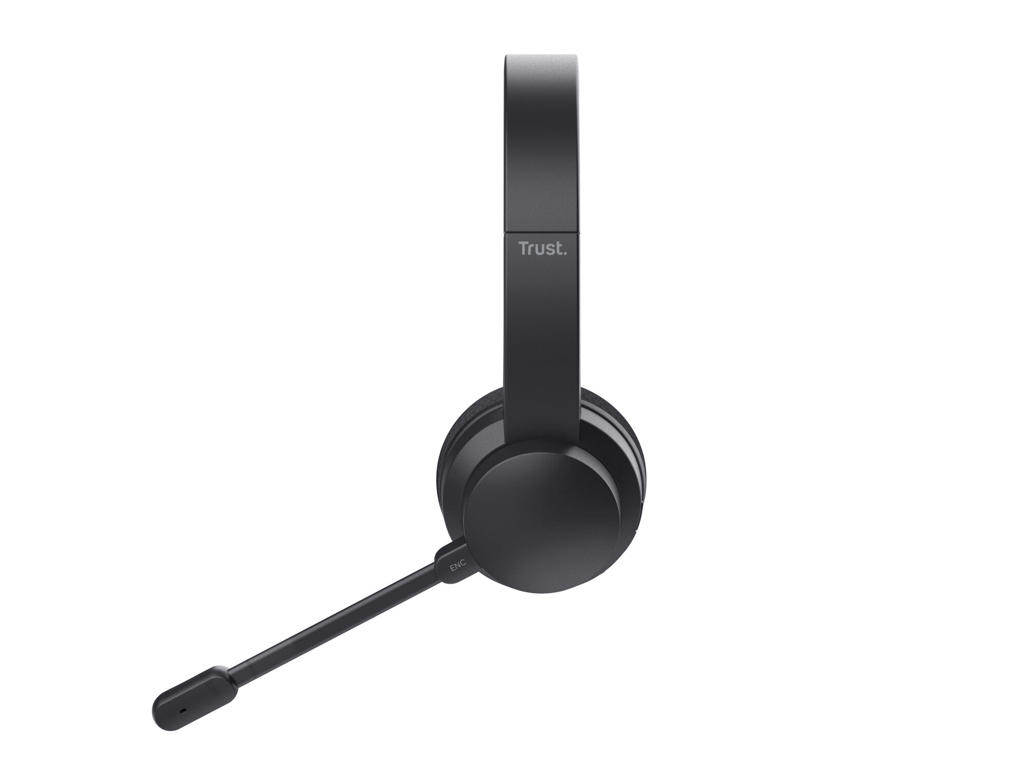 Trust Ayda Headset Kabel & trådløs Opkald/musik USB Type-C Bluetooth Sort