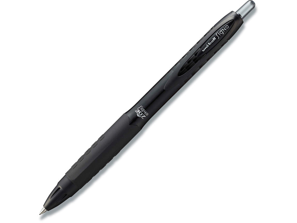 Rollerball pen, 0.7 mm, 0.4 mm, Sort, uni-ball Signo Medium UMN-307-46