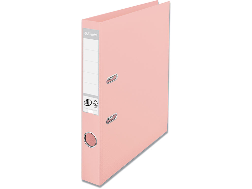 Brevordner, A4, 5 cm, Fersken, Esselte No.1 Solea Smal