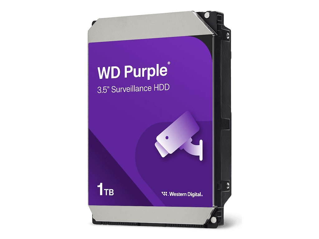 Western Digital Purple harddisk 1 TB 5400 rpm 64 MB 3.5" Serial ATA III