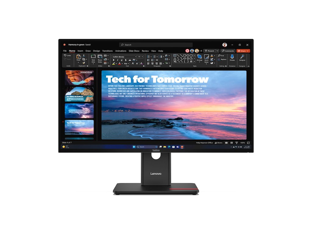 Lenovo ThinkVision T27QD-40 LED display 68,6 cm (27") 2560 x 1440 pixel Wide Quad HD Sort