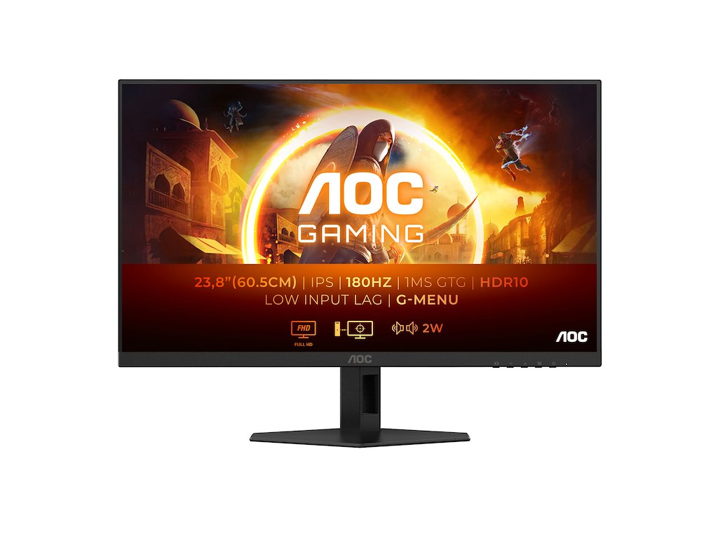 AOC 24G4XE computerskærm 60,5 cm (23.8") 1920 x 1080 pixel Fuld HD LCD Sort, Grå