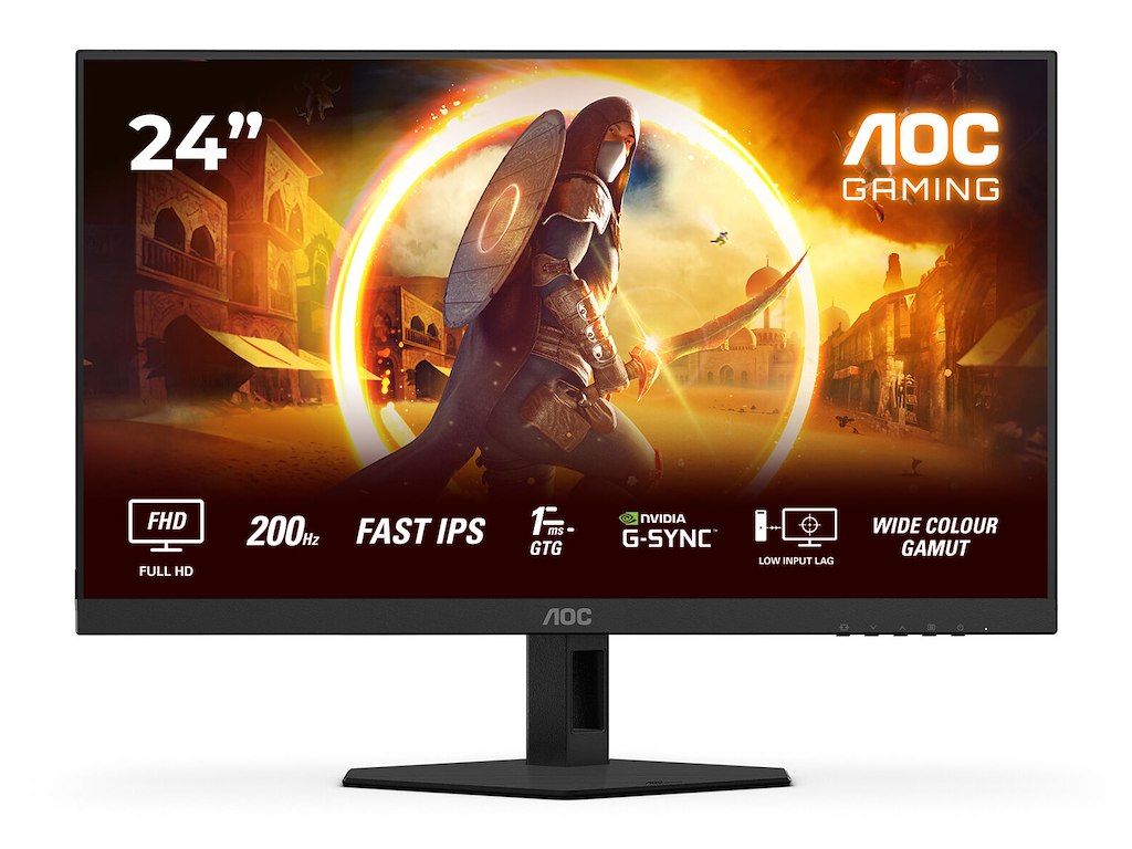 AOC G4 24G4HRE computerskærm 60,5 cm (23.8") 1920 x 1080 pixel Fuld HD LED Sort, Rød