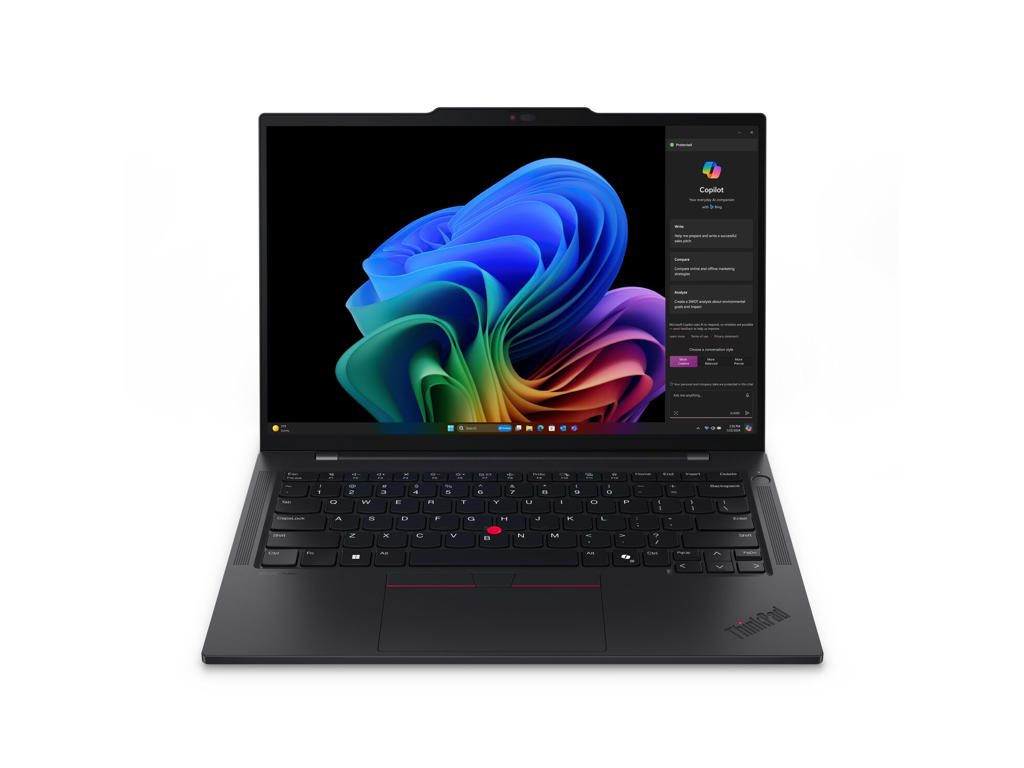 Lenovo ThinkPad T14s Gen 6 (Snapdragon) Copilot+ PC Qualcomm Snapdragon X1E-78-100 Laptop 35,6 cm (14") WUXGA 32 GB LPDDR5x-SDRAM 1 TB SSD Wi-Fi 7 (802.11be) Windows 11 Pro Nordisk Sort