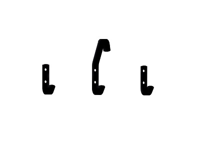 Knagerække 103 Liste i birk, bredde 2000 mm