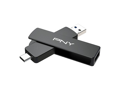 PNY DUO LINK V3 USB-nøgle 1 TB USB Type-A / USB Type-C 3.2 Gen 1 (3.1 Gen 1) Sort
