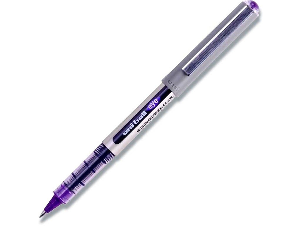 Rollerball pen, 0.7 mm, 0.3 mm, Violet, uni-ball Eye Fine UB-157-55