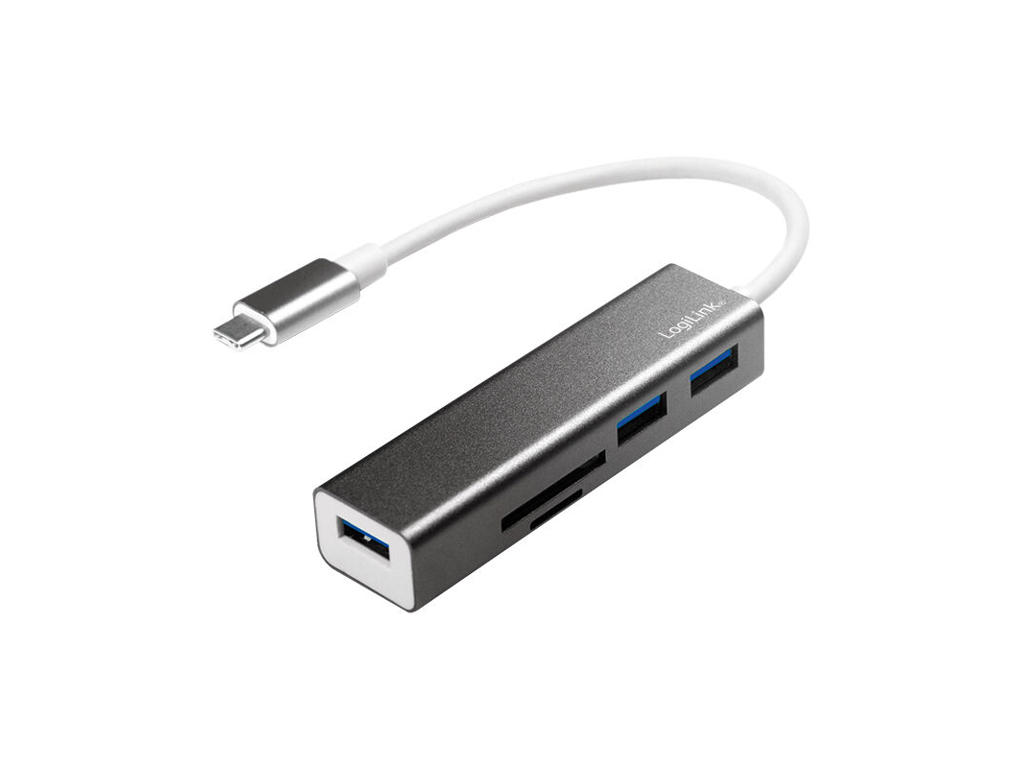 LogiLink UA0305 dockingstation Ledningsført USB 3.2 Gen 1 (3.1 Gen 1) Type-C Aluminium
