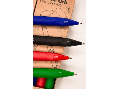 Kuglepen, 1.0 mm, Sort Blå Rød Grøn, Artline ECO-GREEN Orb