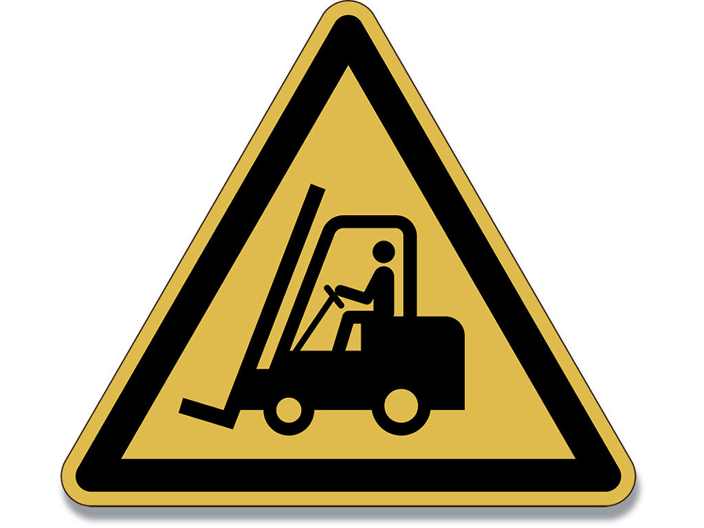 Gulvmarkering, Påbudsskilt, ''Hold øje med trucks'', Gul, Durable 