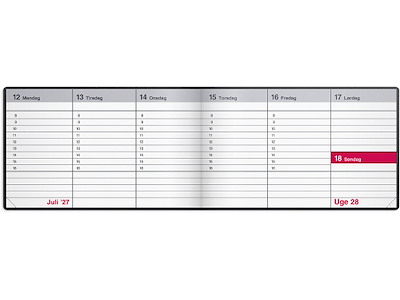 Bordkalender, 2027, Mini, 1 uge pr. opslag, Sort, Mayland