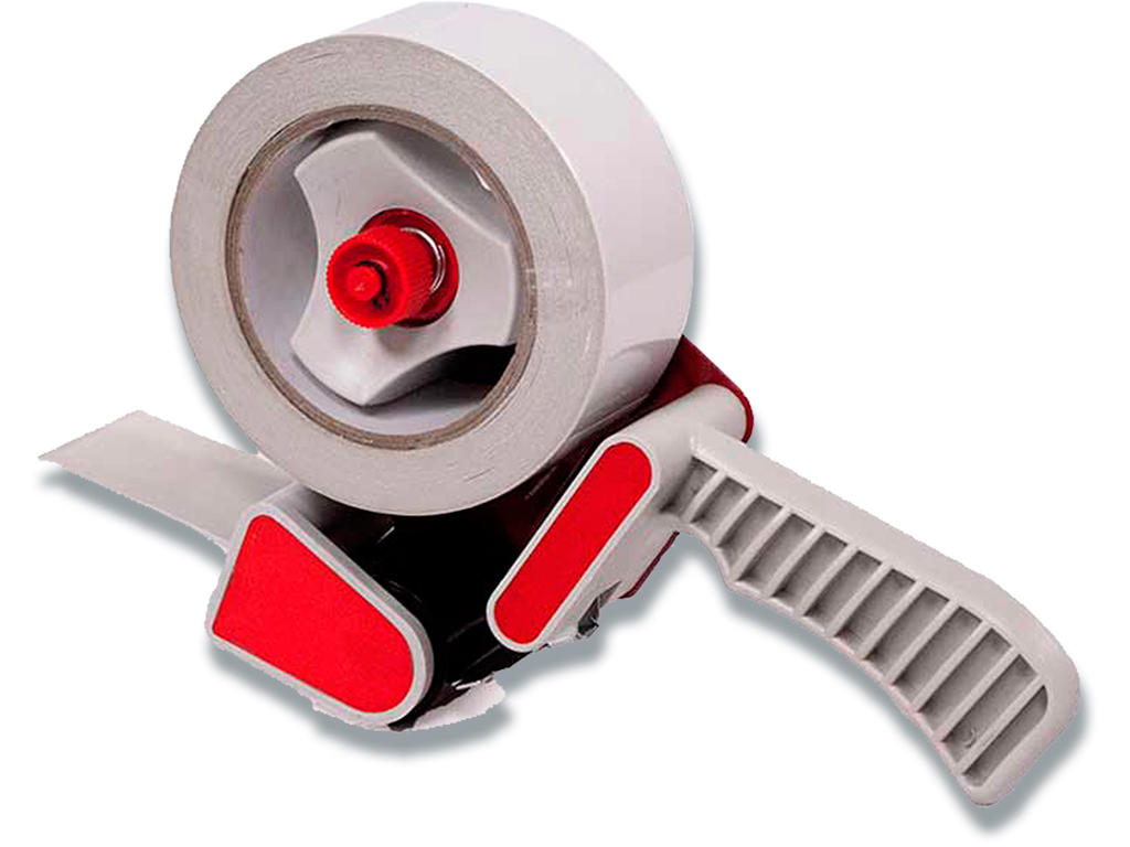 Tapedispenser, Emballagetape, Med håndtag og bremse, 50mmx66m taperuller, Roliba 