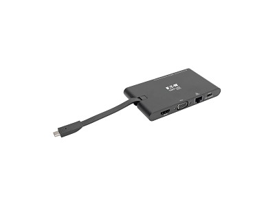 Tripp Lite U442-DOCK3-B dockingstation Ledningsført USB 3.2 Gen 2 (3.1 Gen 2) Type-C Sort