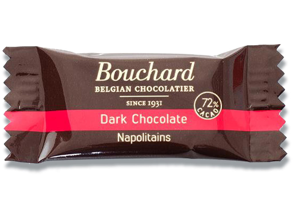 Chokolade, Mørk, 5 g pr stk, 200 stk, Bouchard