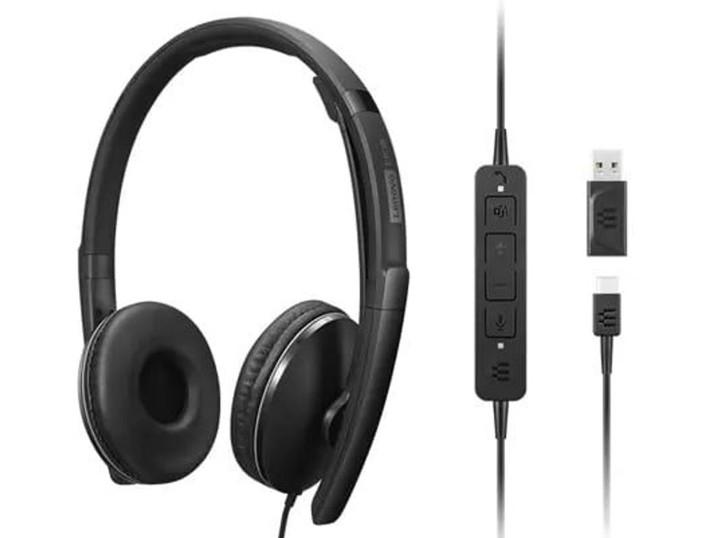 Lenovo 4XD1M45627 hovedtelefoner/headset Ledningsført USB Type-C Sort