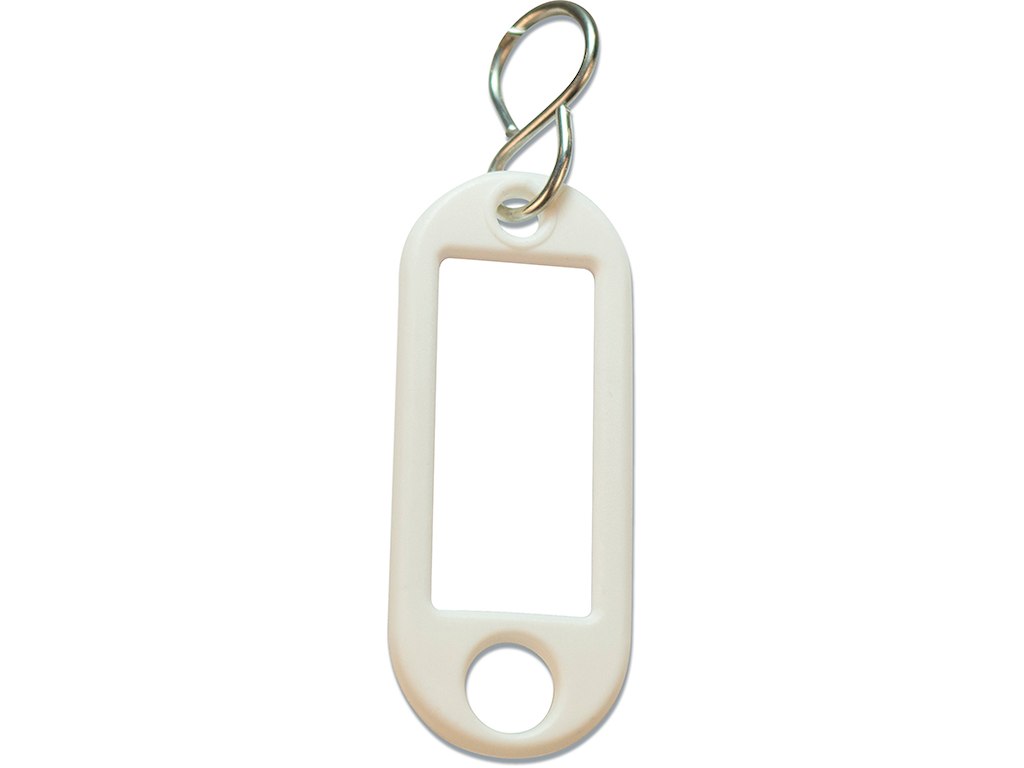 Nøglehænger, Hvid, 1 stk, Med S ring, Büngers