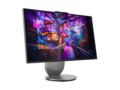 Lenovo Yoga AIO 27IAH10 Intel Core Ultra 9 285H 68,6 cm (27") 2560 x 1440 pixel Berøringsskærm All-in-One PC 32 GB LPDDR5x-SDRAM 1 TB SSD Windows 11 Pro Wi-Fi 7 (802.11be) Grå