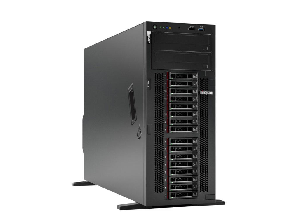 Lenovo ThinkSystem ST550 server 0 GB Tower Intel® Xeon Silver 4208 2,1 GHz 16 GB DDR4-SDRAM 1100 W