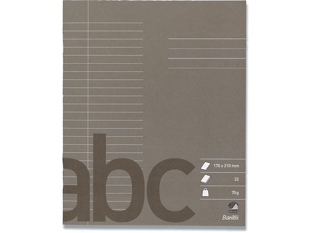 Skolehæfte, 17x21 cm, Linjeret, 24 linjer, Bantex Skrive 