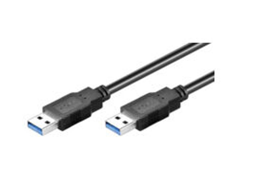Microconnect USB3.0AA05B USB-kabel USB 3.2 Gen 1 (3.1 Gen 1) 0,5 m USB A Sort