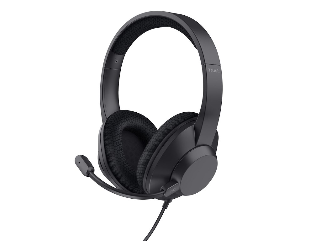 Trust Ayda Max Headset Ledningsført Opkald/musik USB Type-C / USB Type-A Sort