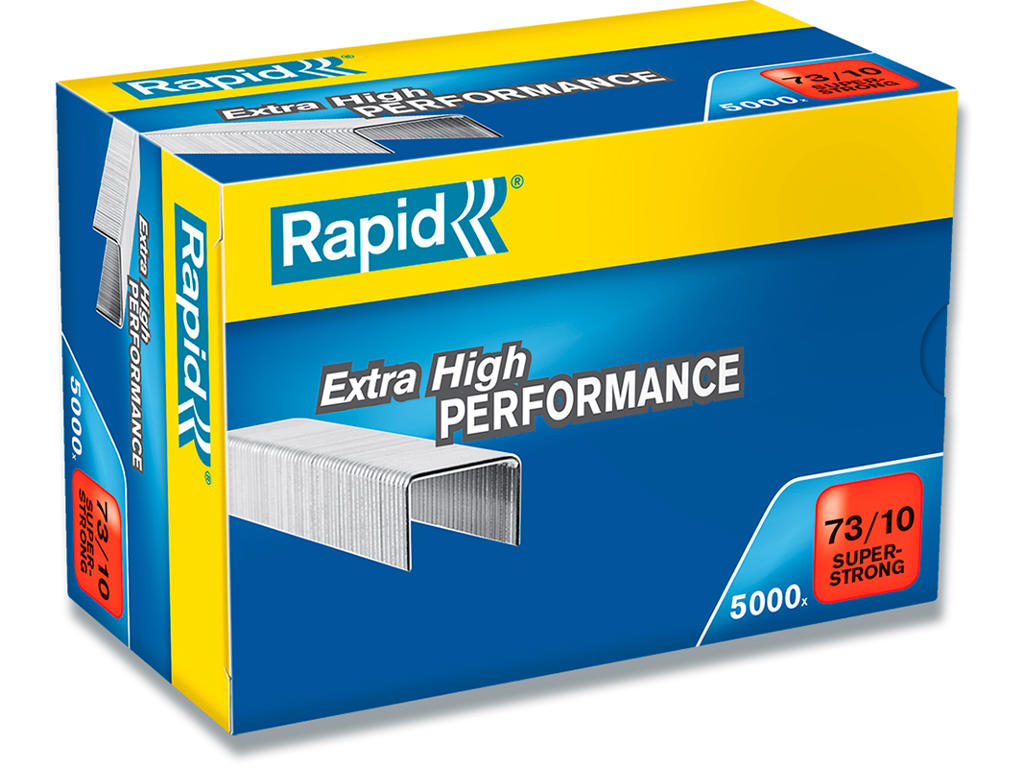 Hæfteklammer, Klamme 73/10, 10 til 40 ark, 5.000 klammer, Rapid Heavy Duty Super Strong