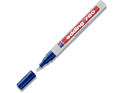 Paint marker, 0.8 mm, Blå, Metalindfattet spids, Edding Paint 780