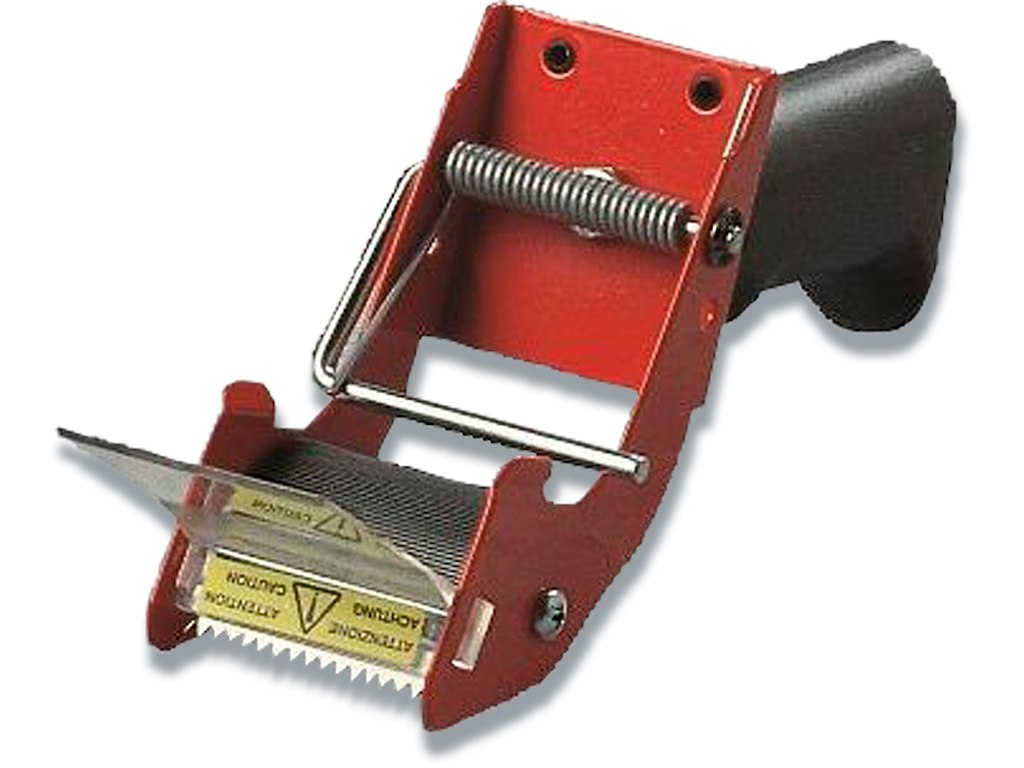 Tapedispenser, Emballagetape, Med håndtag og bremse, 50mmx66m taperuller, 2990