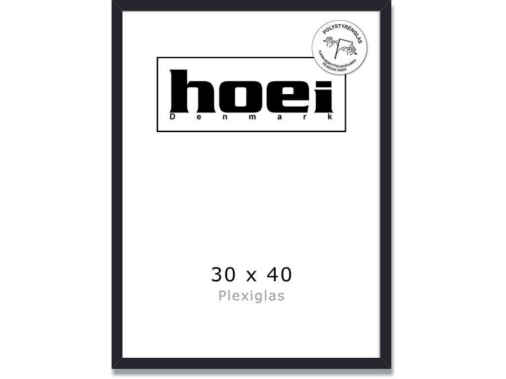 Fotoramme, 30x40 cm, Sort, Fyrretræ, Hoei 111