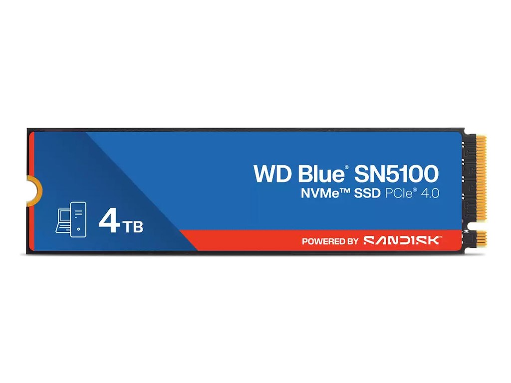 Western Digital WD Blue SN5100 4 TB M.2 PCI Express 4.0 NVMe QLC 3D NAND