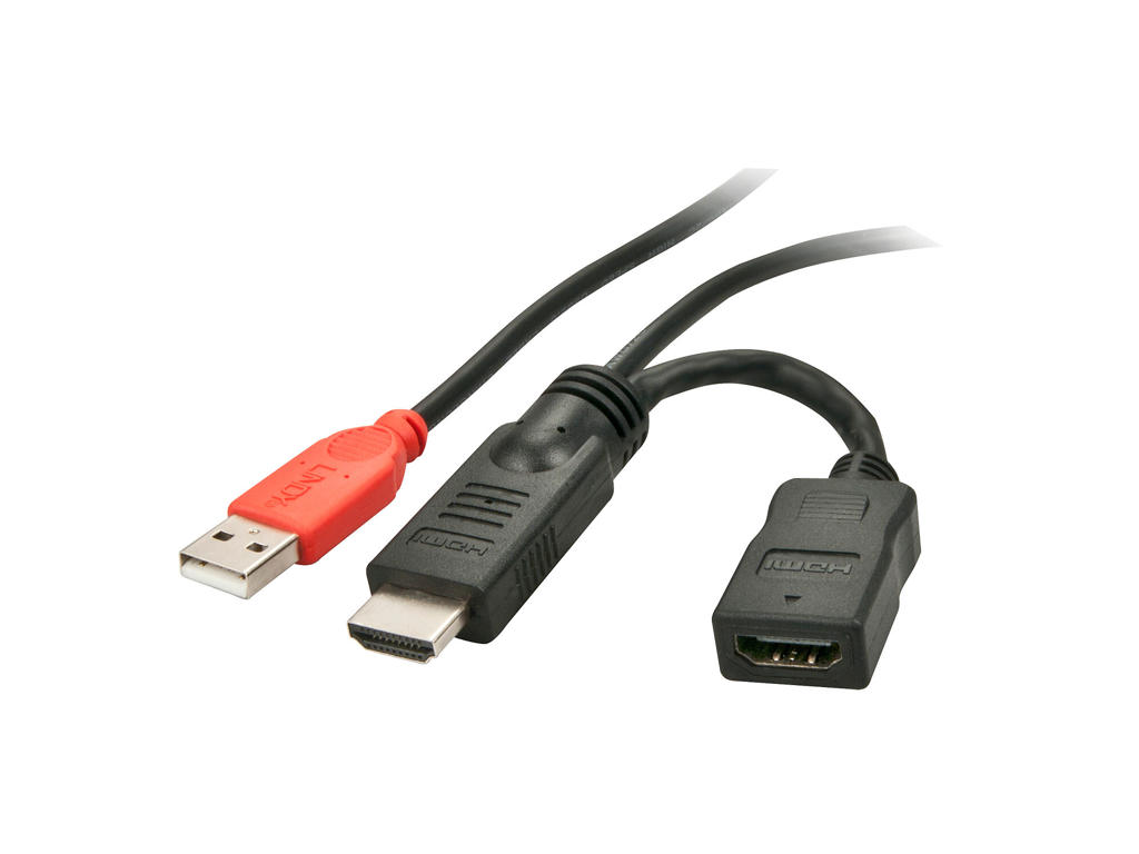 Lindy 41080 USB grafisk adapter Sort, Rød