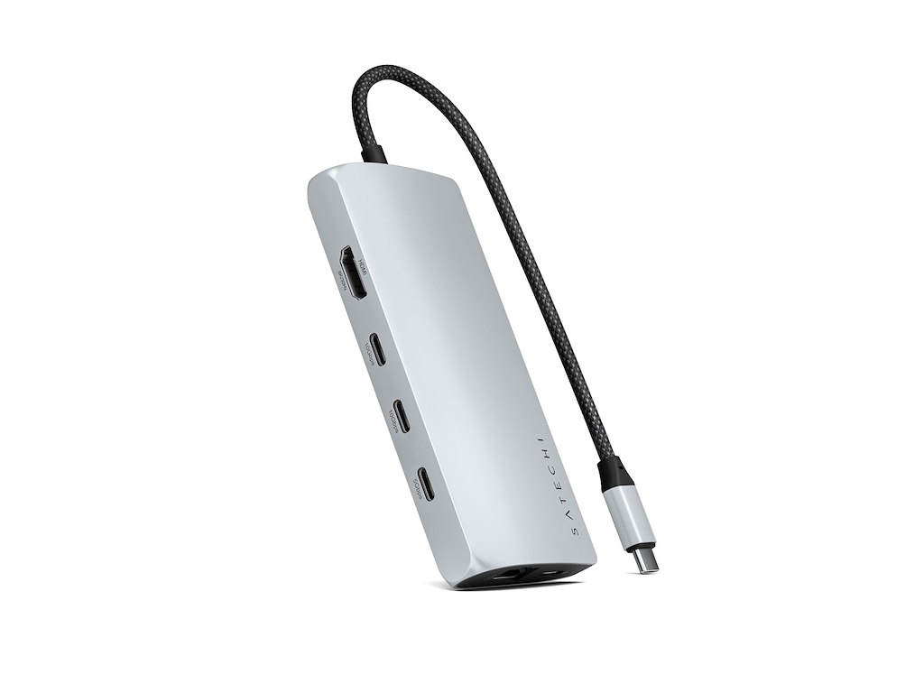 Satechi ST-P8KES dockingstation Ledningsført USB 3.2 Gen 1 (3.1 Gen 1) Type-C Sølv