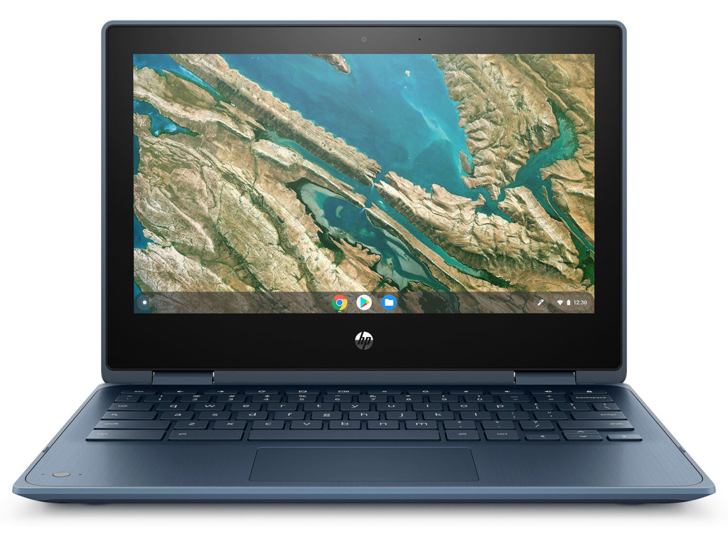 HP Chromebook x360 11 G3 EE Intel® Celeron® N4020 29,5 cm (11.6") Berøringsskærm HD 4 GB LPDDR4-SDRAM 32 GB eMMC Wi-Fi 5 (802.11ac) ChromeOS Blå
