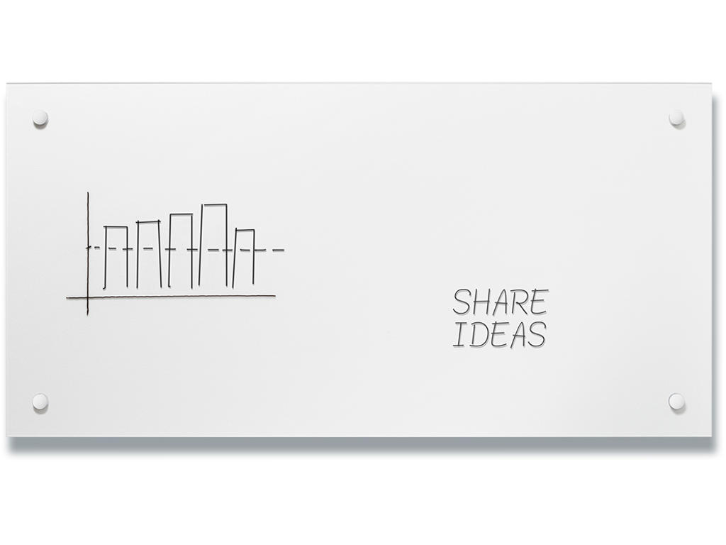 Glastavle, Ikke magnetisk, 90x120 cm, Frostet, Naga