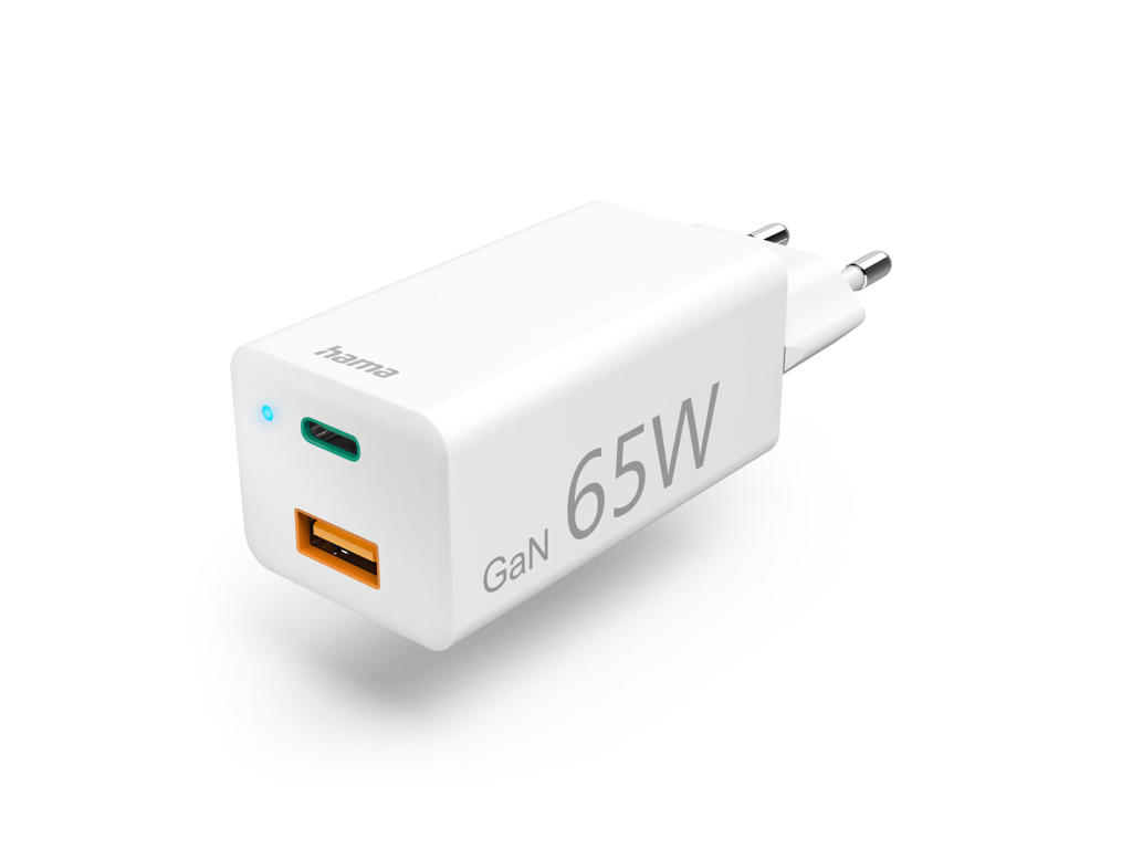 Hama 00201643 oplader til mobil enhed Headset, Laptop, Strømbank, Smartphone, Tablet Hvid Vekselstrøm Hurtig opladning Indendørs