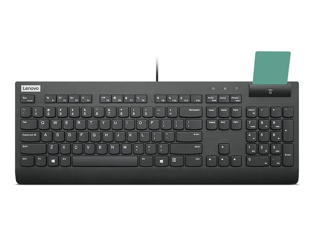 Lenovo Smartcard Wired Keyboard II tastatur Hjemme/kontor USB Finsk, Svensk Sort