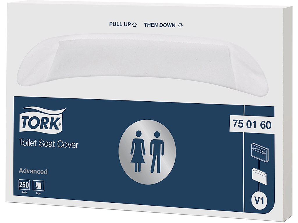 Toiletsædepapir, 1 lag, 42.5x36 cm, 5000 ark, Tork Advanced V1