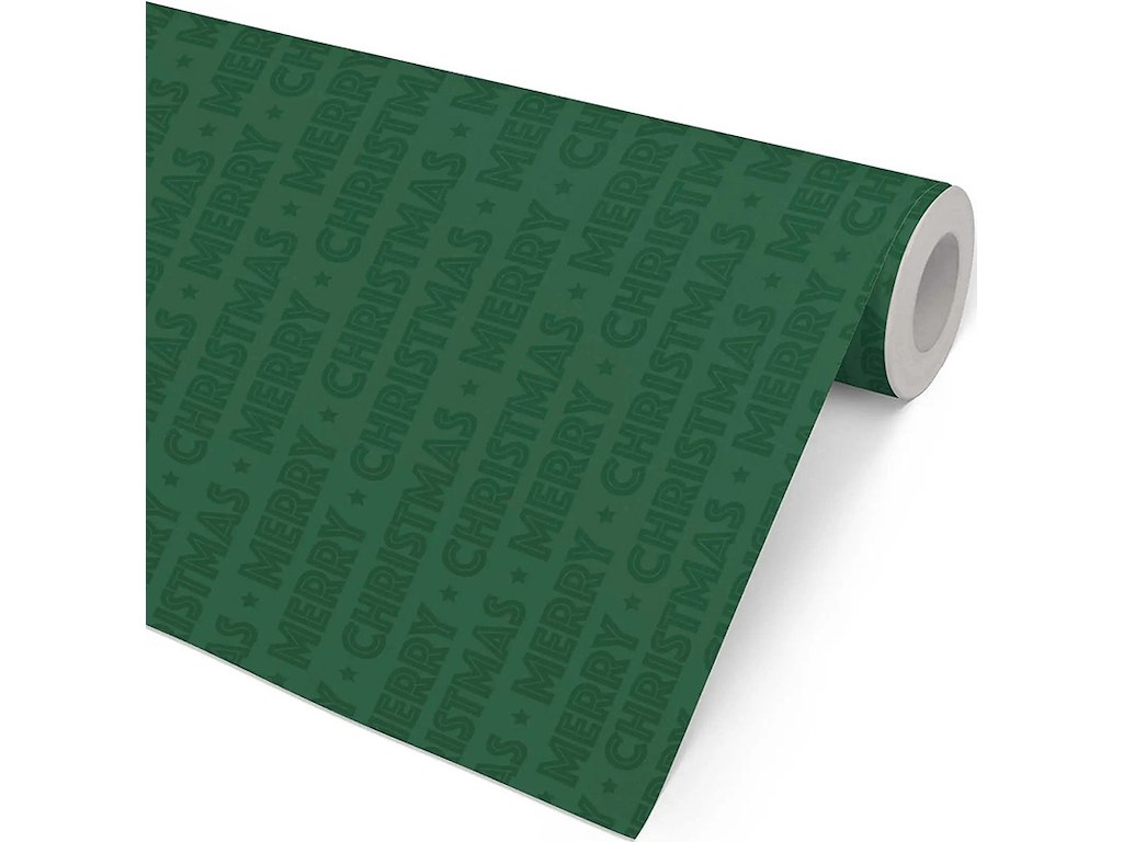 Gavepapir, For X-mas grøn, 57 cm, 154 m, Hedlunds