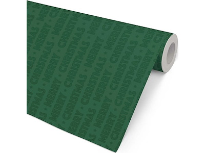 Gavepapir, For X-mas grøn, 57 cm, 154 m, Hedlunds