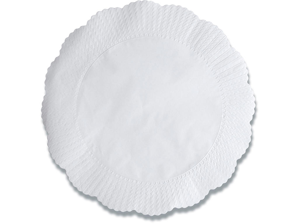 Fadpapir, Ø30cm, Hvid, Papir, Præget, 500 stk, Abena