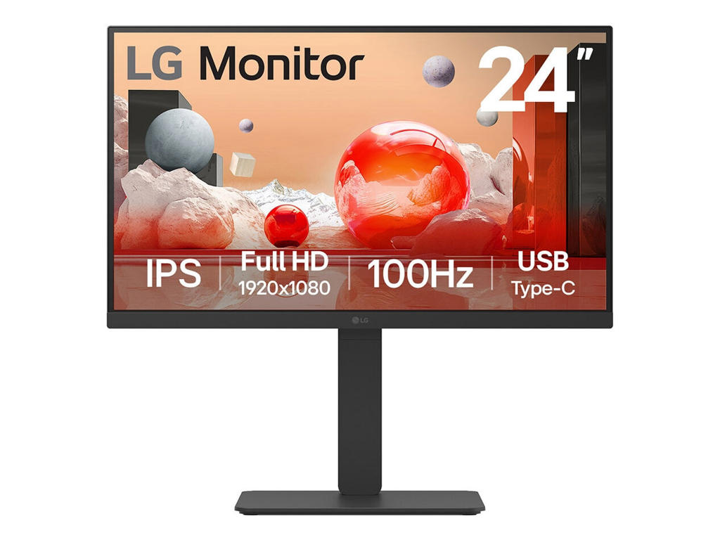 LG 24BA750-B computerskærm 60,5 cm (23.8") 1920 x 1080 pixel Fuld HD LCD Sort