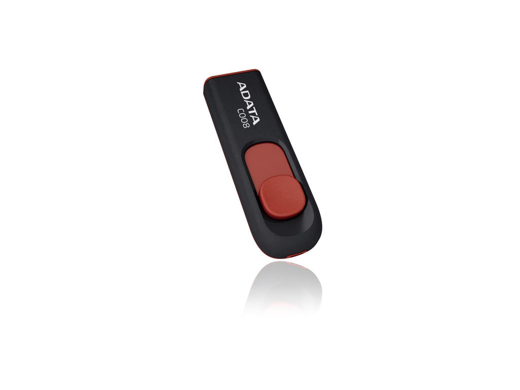 ADATA C008 64GB USB-nøgle USB Type-A 2.0 Sort, Rød
