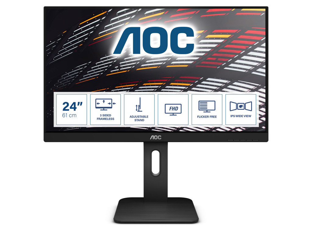 AOC P1 X24P1 computerskærm 61 cm (24") 1920 x 1200 pixel WUXGA LED Sort