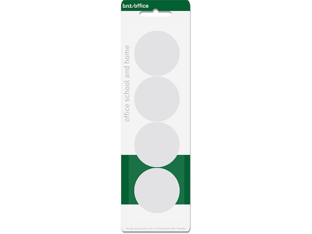 Magneter, Hvid, Ø4 cm, 4 stk, BNT Office 
