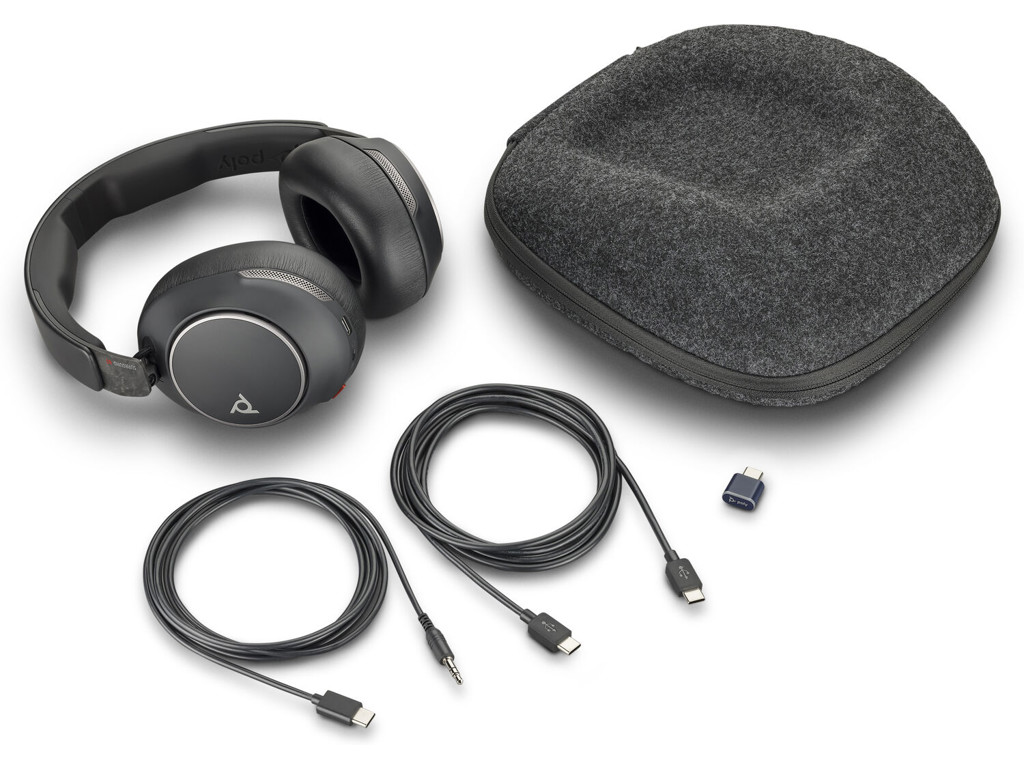 HP Poly Voyager Surround 80 UC USB-C Headset +USB-C/A Adapter