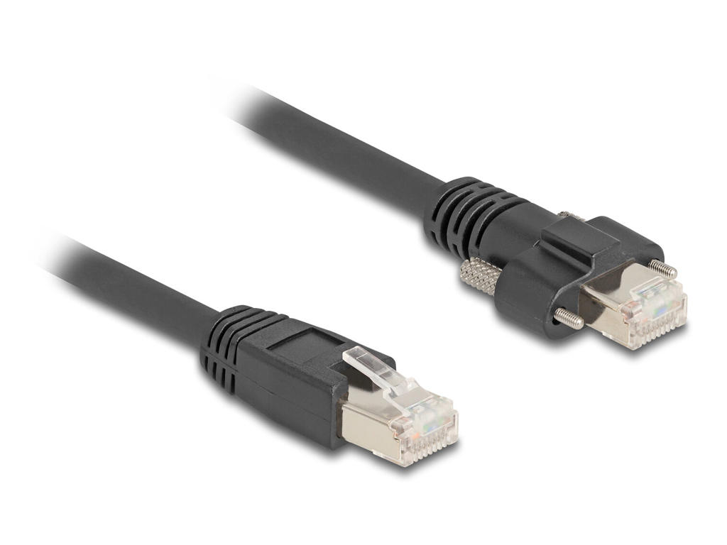 DeLOCK 80477 netværkskabel Sort 1 m Cat6a S/FTP (S-STP)